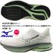  Mizuno / мужской бег обувь /ue-b rider 28/WAVE RIDER 28/J1GC240560/ белый × темно-зеленый × черный /2025 последняя модель / пара ширина :2E