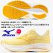  Mizuno / дамский бег обувь /ue-b rider 29/WAVE RIDER 29/J1GD250326/ свет желтый × белый / пара ширина :2E/