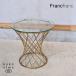 Francfranc franc franc ma- задний стекло боковой стол living стол стильный современный раунд стол простой FL425