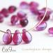  Чехия бисер Drop 6×9mmbai цвет f.- автомобиль розовый × свет violet примерно 20 шт ... Чехия стекло фиолетовый лиловый материал бисер детали ширина дыра серьги 