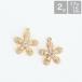  аксессуары детали Cubic Zirconia цветок очарование No.10 Gold 2 шт цветок. . metal детали рукоделие ручная работа детали серьги серьги ручная работа 