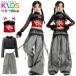  красный серый топ Kids танцевальный костюм девушки девочка hip-hop ребенок одежда Cheer девушка Jazz Dance выставить симпатичный длинный рукав tops длинный 