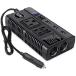 Car Power Inverter 120W DC 12V 24V to AC 110V Car Charger Adapter with 3 AC Outlets Dual Cigarette Lighter 4 USB Ports Charger Quick Charging 3.0 for
