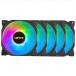 upHere Wireless RGB LED 120mm Case Fan'Quiet Edition High Airflow Adjustable Color LED Case Fan for PC Cases' CPU Coolers'Radiators system'5-Pack/C812