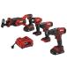 SKIL 4-Tool Kit: 20V Cordless Drill Driver, Impact Driver, Reciprocating Saw and LED Spotlight, Includes Two 2.0Ah Lithium Batteries and One Charger -