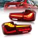 VLAND OLED Tail Lights Compatible with BMW 3-Series F30 F35 F80 Sedan 2013-2018(Not for 2015 328i F30) with Amber Sequential Turn Signals and Red 3D D