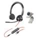 Poly - Studio P5 Webcam with Blackwire 3325 Headset Kit (Plantronics + Polycom) - 1080p HD Professional Video Conferencing Camera  Stereo Audio Wire