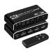 HDMI Matrix 2x2, 4K@60Hz HDMI Matrix Switch 2 in 2 Out with IR Remote Control, Support HDMI 2.0b, HDCP2.2, HDR10, Ultra HD, 3D