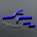 PIT66 Silicone Radiator Coolant Hose Kit,Compatible with 2003-2008 Yamaha YZ125 Blue with Clamps