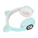 LBEC Headphones Glowing Headphones for Kids Foldable Music 20Hz to 20KHz Cat Ear Comfortable for Kids (Water Green)