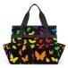 Colorful Butterfly Garden Tool Bag Garden Storage Tote Bag with 10 Pockets  Handle Oxford Garden Home Tool Storage Tote Organizer for Men Women, Gre