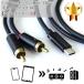 USB TypeC из 2 высшее RCA терминал [ стерео LR: белый красный ] изменение кабель 1.0m черный бесплатная доставка [ почтовая доставка когда ]
