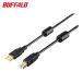 �Хåե����� BUFFALO USB2.0 A to B �ե��饤�ȥ����ե����֥� 2.0m �֥�å� (1��) ���֡�BU2ABF20BK