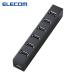 ���쥳�� ELECOM �ޥ��ͥå��ե���ա��Х��б�7�ݡ���USB2.0�ϥ֡ʥ֥�å��� (1��) ���֡�U2H-Z7SBK
