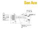  гора . электрический SanAce 489-037-L10 plug cord (120×38mm для ) (1 шт. )