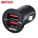  Buffalo 2.4A прикуриватель для USB быстрое зарядное устройство AutoPowerSelect функция установка 2 порт модель черный (1 шт ) BSMPS2401P2BK