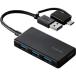 ELECOM USBHUB3.0 Type-C изменение адаптор есть . compact автобус энергия 4 порт черный U3H-CA4004BBK