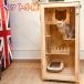  new goods unused cat part shop pet house * New Zealand from import pine material made breeding gorgeous 2 layer cat house holiday house winter protection against cold apartment 