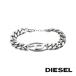 DIESEL дизель DX1432040 мужской серебряный Logo браслет аксессуары подарок [ за границей стандартный товар ]