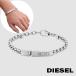 DIESEL дизель DX0966040 мужской серебряный Logo plate браслет аксессуары подарок [ за границей стандартный товар ]