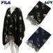  filler FILA tennis wear lady's wi men's stole button attaching FL27719 2022FW stole poncho autumn winter feather woven large size tennis accessory [ the same day shipping ]