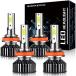 SHENKENUO Fit For NISSAN ALTIMA (2007-2018) LED Headlight Bulbs,H9+H11 High/Low Beam ,Pack of 4