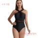  swimsuit lady's swim wear One-piece type mono kini bikini pool resort swimsuit Korea manner 40 fee simple pretty swim wear hot spring 