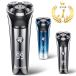  shaver electric shaver men's shaver ... rotary 3 sheets blade stylish electric shaver IPX7. washing with water possibility face rechargeable for man present gift 