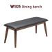  обеденный bench 2 человек 105cm Brown черный из дерева сиденье PVC искусственная кожа длина стул стул стул грецкий орех чистота ощущение роскоши 