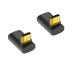YFFSFDC USB4.0 Type C �ϊ��A�_�v�^�[ L�� L�^ �^�C�vc type-c �ϊ��A�_�v�^ �I�X ���X 2�Z�b�g �㉺ 90