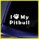 Bargain Max Decals - I Love My Pitbull Dog ƥå Decal Notebook Car Laptop 7