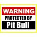 ̵ American Vinyl Warning Protected by PIT BULL ƥå (dog breed staffordshire love) ¹͢