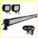 Lumitek 52 300W Led Light Bar Flood-Spot Combo Off-road Light Bars  2PCS 27w Flood Led Pods And 12v/40A On Off ѥ Switch Relay Wirg H