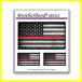 ̵ Brotherhood Thin å Line Decals American Flag Fireman Firefighter Support Car Window Laptop - 6 Decals ¹͢