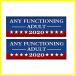 ̵ GuangTouL Any Functioning Adult 2020 Funny Хѡ ƥå, 2 Pack 9 X 3 inch Car Truck Decal-2020 US Presidential Election