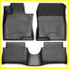 ̵ oEdRo Floor Mats Compatible for 2014-2018 ޥĥ 3 Sedan/Hatchback, Unique ֥å TPE All-Weather Guard Includes 1st and 2nd Row