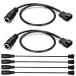 Kiligen 6PCS DC источник питания штекер из 3 булавка а также 4 булавка PC вентилятор источник питания адаптер кабель,DC5521 из 3 булавка /4 булавка 