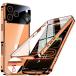 NIANGUO[ c функцией блокировки * автоматика pop up кнопка ]iPhone17 Pro Max для кейс двусторонний усиленный стекло в одном корпусе линзы защита ( orange )