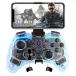 arVin Mobile Game Controller for iPhone/iPad/iOS/Android/Tablet/PC/PS5/PS4/PS3/Switch Transparent Bluetooth Gaming Gamepad Joystick with Phone Holder/