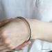  stainless steel 18KGP simple bangle width 4mm futoshi . bangle plain bangle silver ...( silver,M)