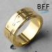 (23 номер ) BFF бренд Dolphin ширина 8mm flat удар кольцо Gold 18K GP gold золотой цвет 