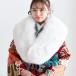 ( тень лиса белый 11) день совершеннолетия шаль лиса кимоно с длинными рукавами кимоно японский костюм мех женщина женский saga fox мех лисы 