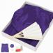 ( purple Lynn z) KYOETSU both etsu chanchanko old . celebration old . festival ... umbrella ... purple men's lady's 3 point set ( chanchanko, head width, fan ) (sg)