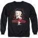Trevco BB670-AS-5 Betty Boop  Classic Kiss-Adult Crewneck Sweatshirt, Black - 2X¹͢