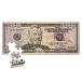 Mini Copy Play Money $500 Dollar Bill Jigsaw Puzzle. Great Gift