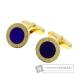 BVLGARI BVLGARY BVLGARY BVLGARY лазурит запонки K18 желтое золото мужской б/у 
