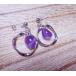 I975SSPUR-AME серьги полимер non отверстие серьги аллергия соответствует золотой are аметист sa The re лиловый violet 
