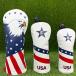  Golf крышка головки цилиндров одиночный товар Driver для FW для UT для USA Eagle America национальный флаг PU кожа dial тип подсчитывать отображать 440cc 460cc соответствует царапина предотвращение c058 американский . покупка 