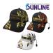  Sunline fire - cap black Gold red white purple fishing hat . fishing sweetfish boat lure fishing gear CP-3404 (2024 year new product )