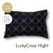 L размер подушка покрытие Lucky Cross Night темно-синий чай pillow кейс 50×70cm хлопок 100%